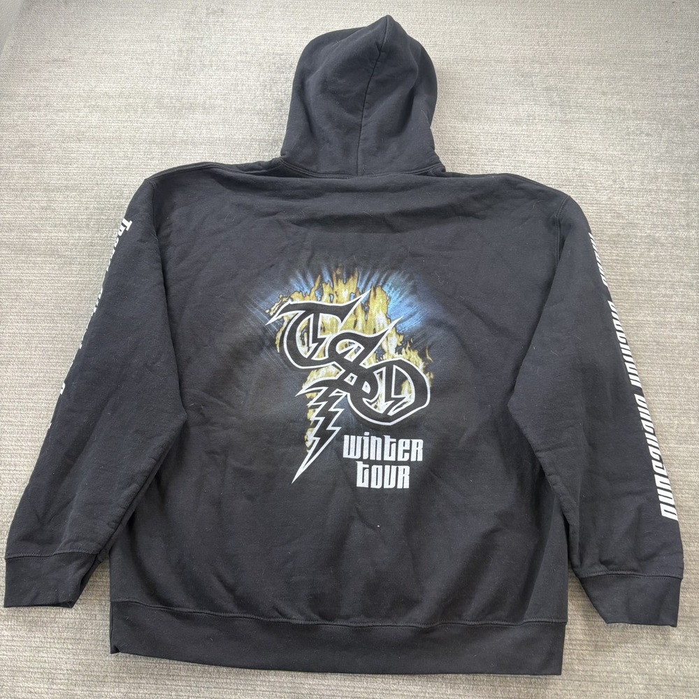 Trans Siberian Orchestra Hoodie Size XL Sweatshirt Black Winter Tour Pullover